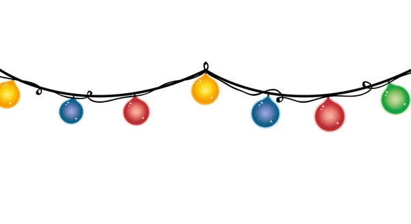 愉快的圣诞节灯装饰设计向量例证 — 图库矢量图片