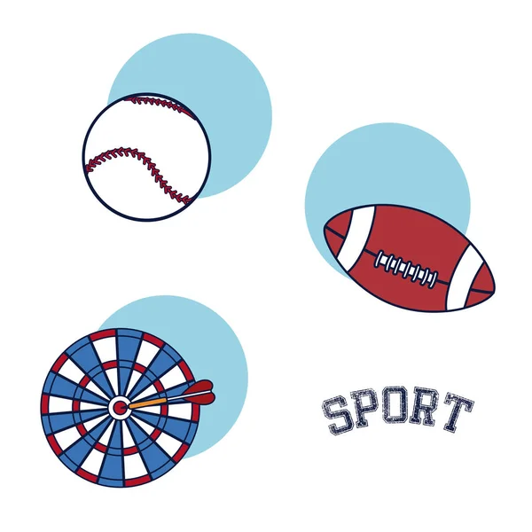 Sport Equipment Accesories Vector Illustration Graphic Design — Stock Vector