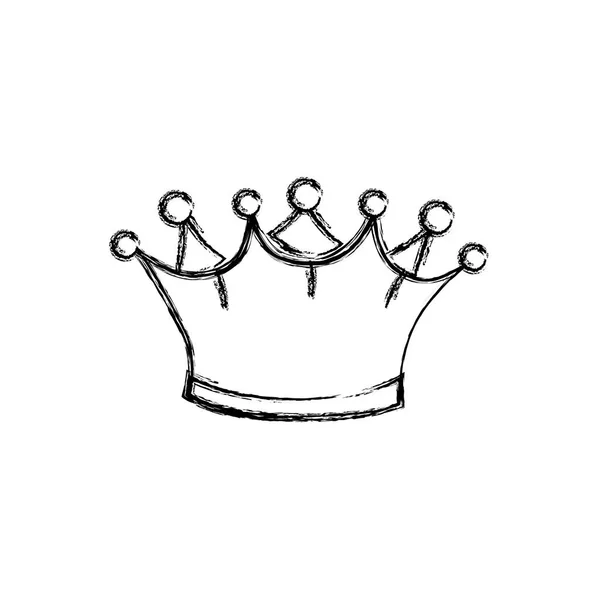 Kroon Van Koninklijke Luxe Sieraden Geïsoleerde Themaontwerp Vectorillustratie — Stockvector
