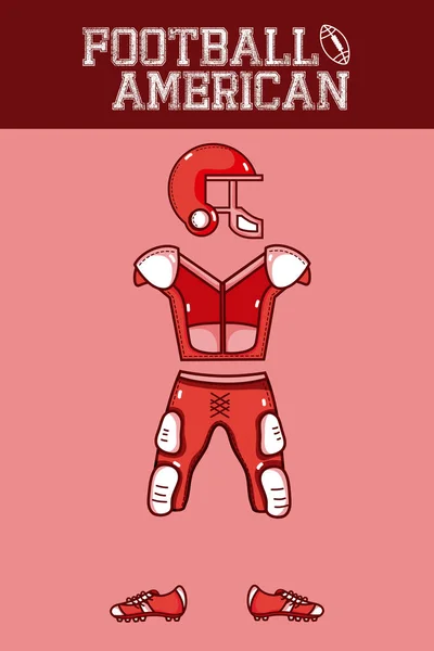 American Football Rüstung Vektor Illustration Grafik Design — Stockvektor