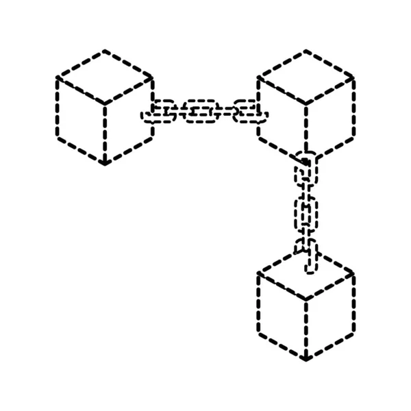 キューブの幾何学的 抽象的なテーマの分離デザイン ベクトル図の形状 — ストックベクタ