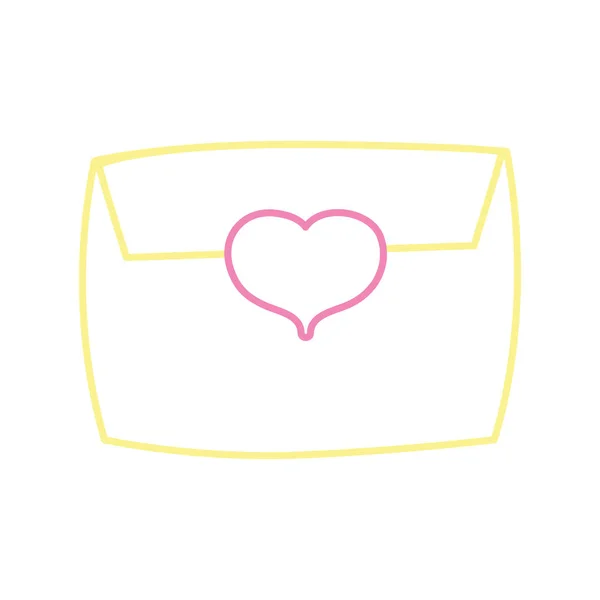 Love Card Passion Romantic Theme Diseño Aislado Ilustración Vectorial — Vector de stock