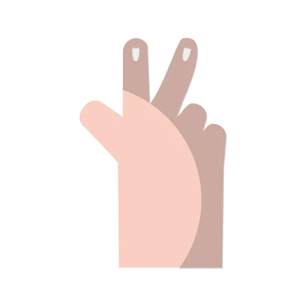 Рука Знаком Пальця Дизайном Нігтів Векторні Ілюстрації — стоковий вектор
