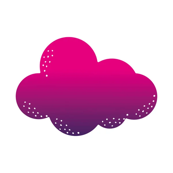 Colore Silhouette Nube Naturale Cielo Disegno Meteo Vettoriale Illustrazione — Vettoriale Stock