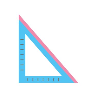 vektör çizim çalışmaya renkli kare cetvel okul aracı