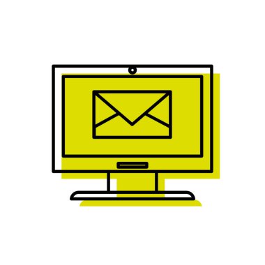 Bilgisayar aygıtı araç teknolojisi ve elektronik Tema izole tasarım vektör çizim