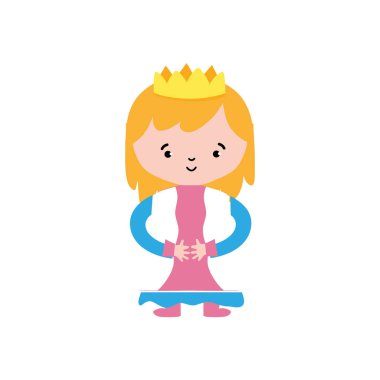 Prenses kraliyet İngiltere ve İmparatorluk Tema izole tasarım vektör çizim