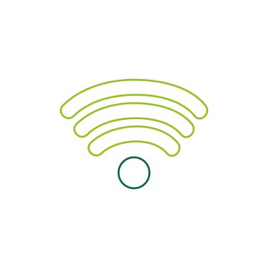 Dijital Internet bağlantısı vektör çizim renkli wifi sembolü