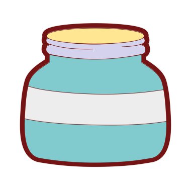 çizgi rengi küçük ve geniş mason cam stil vektör çizim