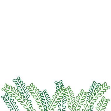 renkli doğal rustik dalları yaprakları ile vektör çizim tasarım