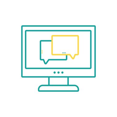 Bilgisayar aygıtı araç teknolojisi ve elektronik Tema izole tasarım vektör çizim