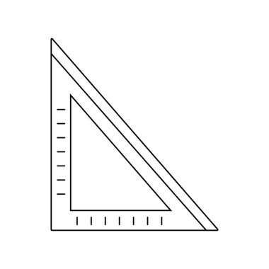 vektör çizim çalışmaya çizgi kare cetvel okul aracı