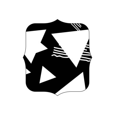 geometrik figür arpacık arka plan vektör çizim ile kontur quadrate