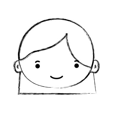 avatar kız kafa saç modeli vektör çizim ile rakam