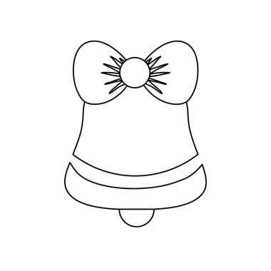 yay decoratio neşeli Noel vektör çizim için satır çan