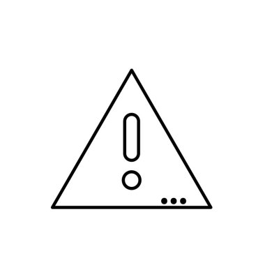 çizgi dikkat amblemi tehlike uyarı dikkat vektör çizim için