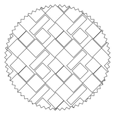 çizgi daire ile desen şekiller arka plan tasarlamak vektör