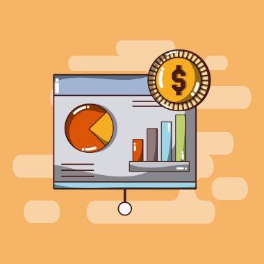 Vektör grafik tasarım illüstrasyon iş kar ve para