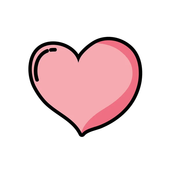Beleza Amor Coração Para Romance Design Vetor Ilustração —  Vetores de Stock
