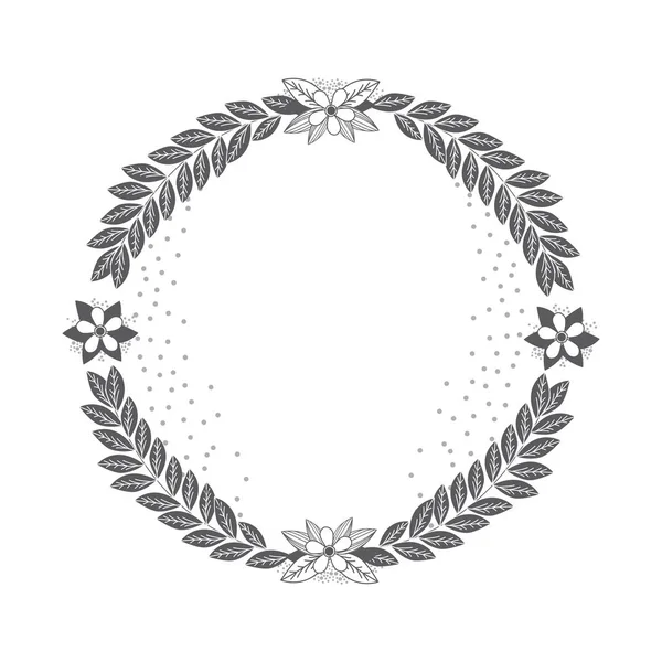 Rustic Wreath Hand Drawn Icon Vector Illustration Graphic Design — Stock Vector