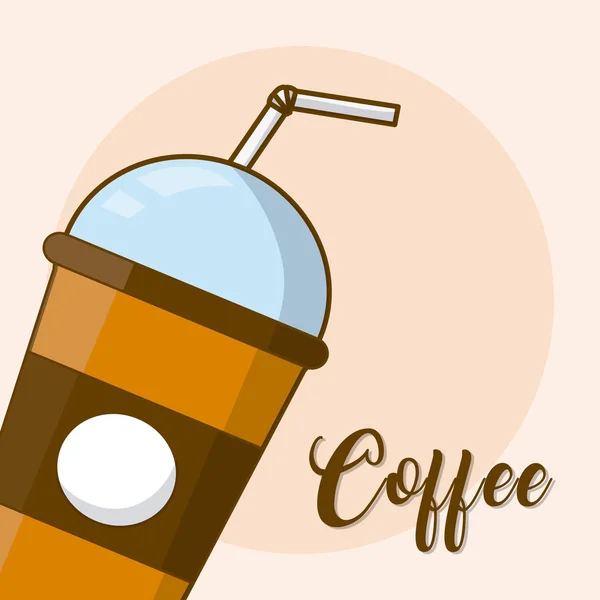 Café Pour Aller Tasse Vecteur Illustration Graphisme — Image vectorielle