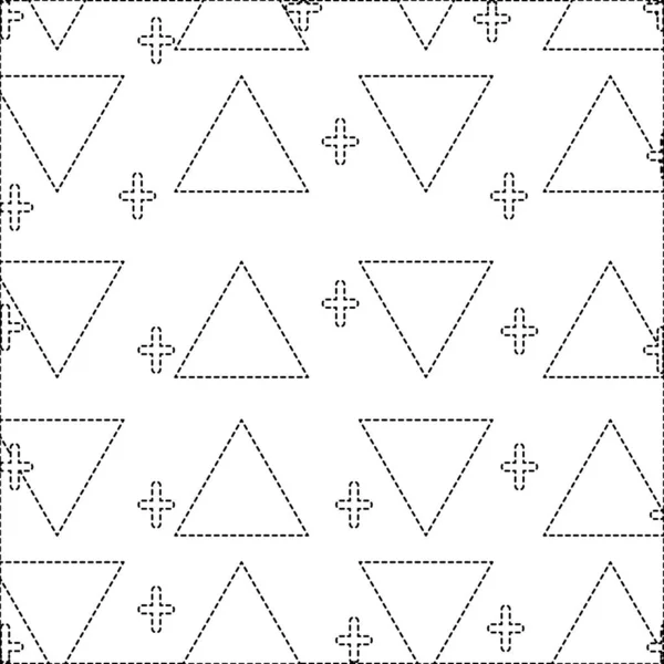 Forma Punteada Memphis Triángulo Estilo Gráfico Fondo Vector Ilustración — Vector de stock