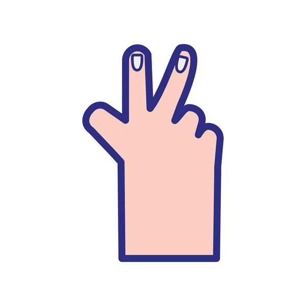 Mano Con Signo Dedo Uñas Diseño Vector Ilustración — Vector de stock