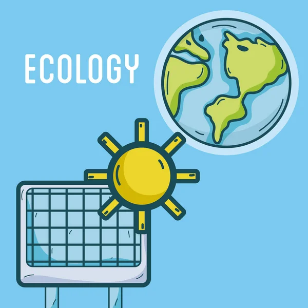 Ekologia Świat Bajki Zielonej Energii Wektor Projekt Graficzny Ilustracja — Wektor stockowy