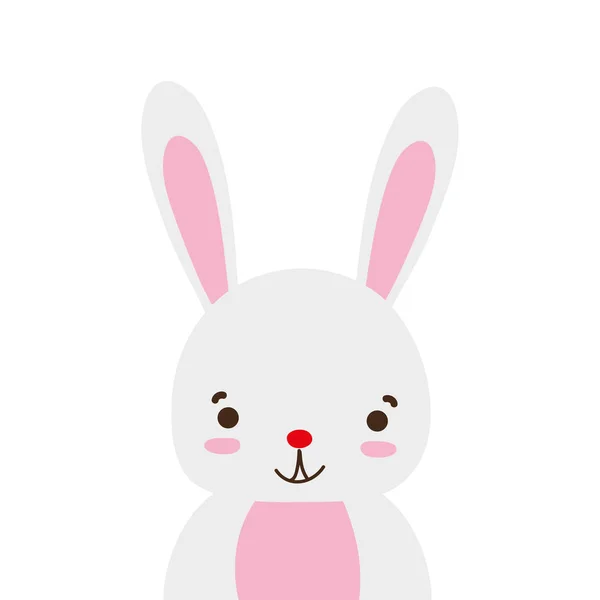 Illustration Vectorielle Animale Sauvage Lapin Adorable Heureux Coloré — Image vectorielle