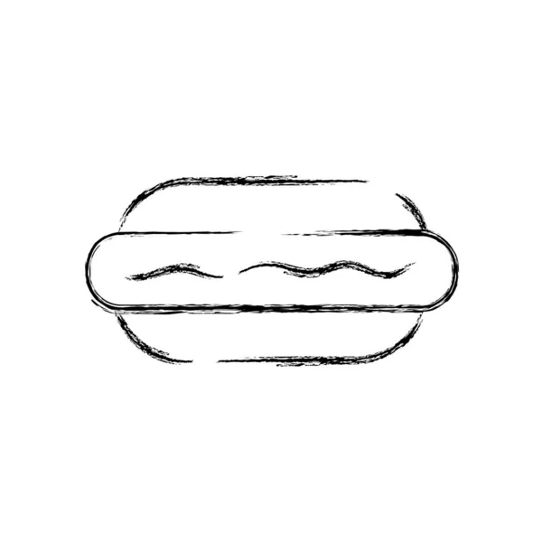 Abbildung Hot Dog Fast Food Snack Vektor Illustration — Stockvektor