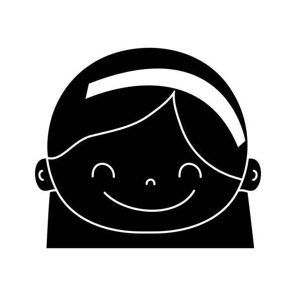Περίγραμμα Avatar Κορίτσι Κεφάλι Χτένισμα Και Στήριγμα Κεφαλής Εικονογράφηση Διάνυσμα — Διανυσματικό Αρχείο