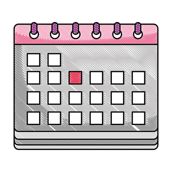 Tarty Kalendarz Bieżąco Informacje Zdarzenia Dni Ilustracja Wektorowa — Wektor stockowy