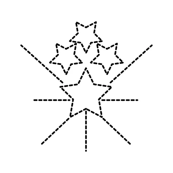 Kropkowane Kształt Błyszczących Gwiazdek Sztuki Nieba Projekt Wektor Ilustracja — Wektor stockowy
