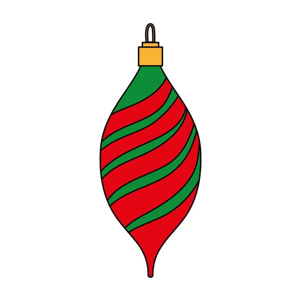 Ovale Bal Naar Merry Christmas Decoratie Vectorillustratie — Stockvector