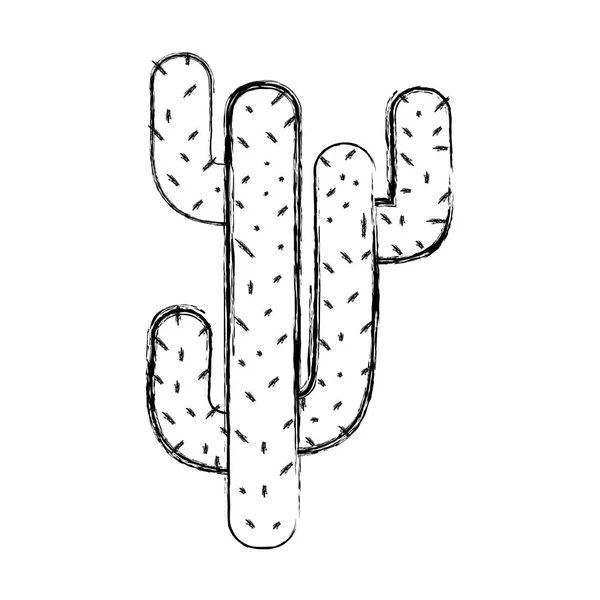 Figura Natural Cactus Verano Planta Desierto Vector Ilustración — Vector de stock