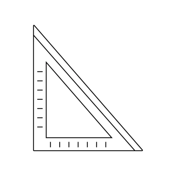 ベクトル図を勉強するライン正方形定規学校ツール — ストックベクタ