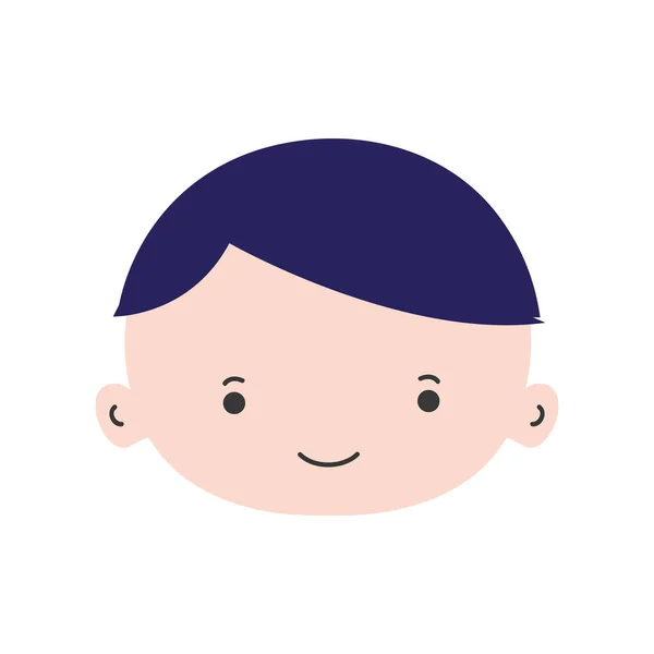 Cara Niño Avatar Colorido Con Ilustración Vector Pelo — Archivo Imágenes Vectoriales