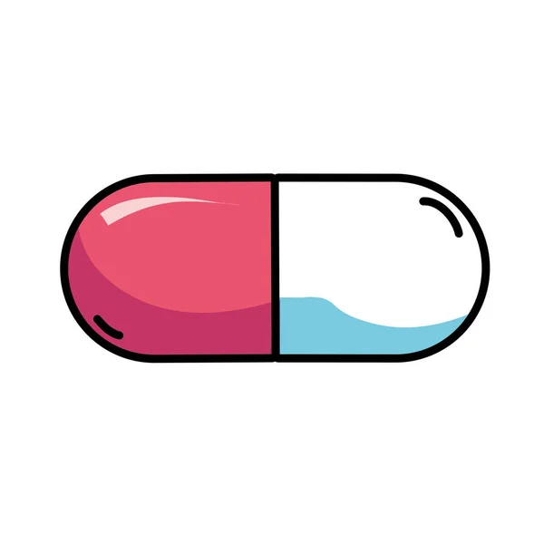 Medicação Pílula Medicamentosa Tratamento Médico Vetor Ilustração —  Vetores de Stock
