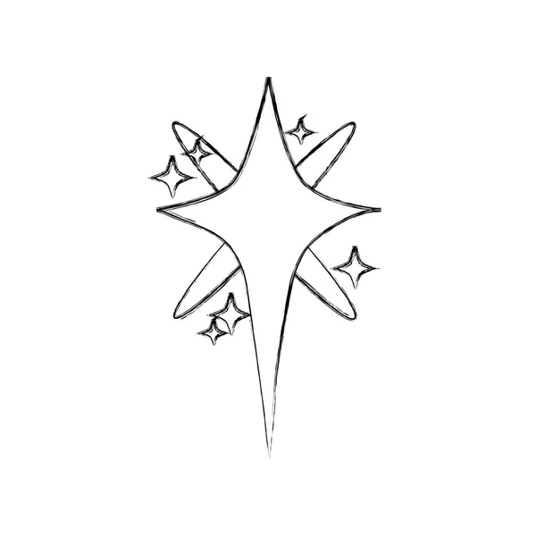 Estrella Decoración Tema Éxito Diseño Aislado Ilustración Vectorial — Vector de stock