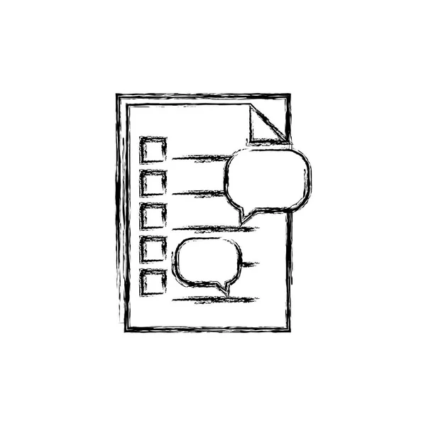 Σχήμα Έγγραφο Χαρτί Συνομιλία Φούσκα Σχεδιασμό Εικονογράφηση Διάνυσμα — Διανυσματικό Αρχείο