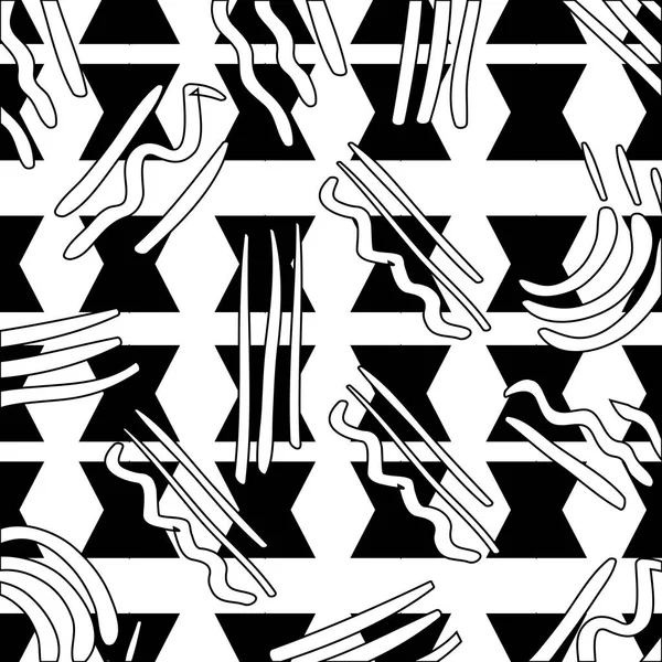 Контур Абстрактный Треугольник Мемфис Стиль Фоновый Вектор Иллюстрации — стоковый вектор