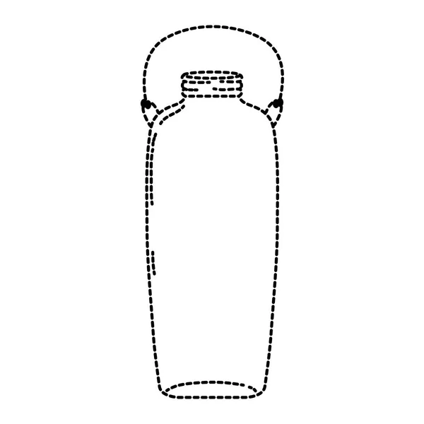 ワイヤー ハンドルのベクトル図で点線図形長いメイソン グラス — ストックベクタ