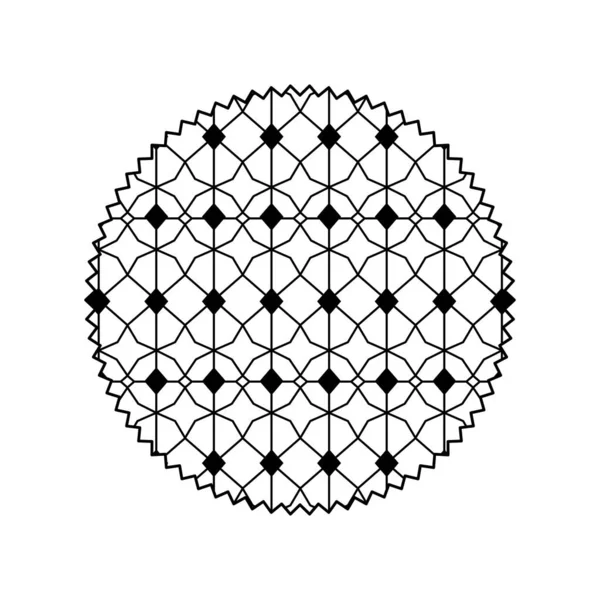 Mönster Cirkel Textur Dekoration Och Textil Tema Isolerade Design Vektorillustration — Stock vektor