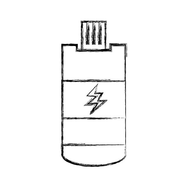 Figure Usb Technologie Mémoire Pour Enregistrer Illustration Vectorielle Information — Image vectorielle