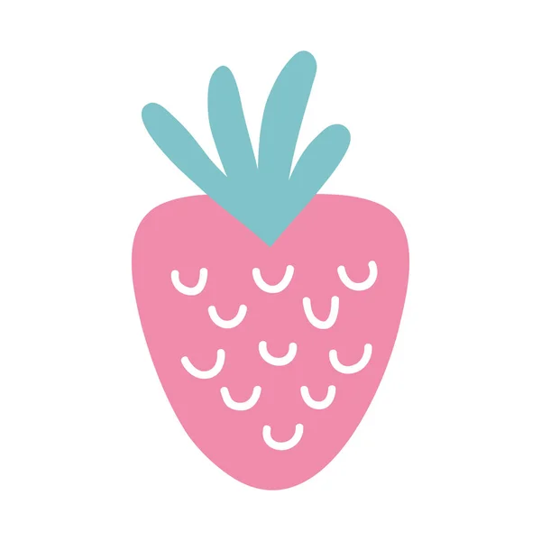 Délicieux Fruit Fraise Coloré Avec Illustration Vectorielle Nutrition Saine — Image vectorielle