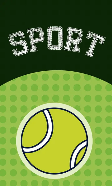 Tennis Sport Ball Vector Illustration Graphic Design — Stock Vector