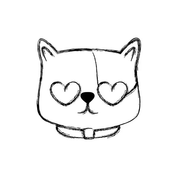 Desenhos Animados Gato Animal Estimação Gatinho Tema Design Isolado Ilustração —  Vetores de Stock