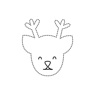 baş dekorasyon için Noel tasarlamak vektör şekli Ren geyiği noktalı