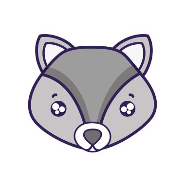 ihale fox baş sevimli hayvan vektör çizim