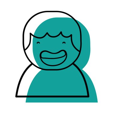 Avatar çocuk t-shirt ve saç modeli tasarım vektör çizim ile